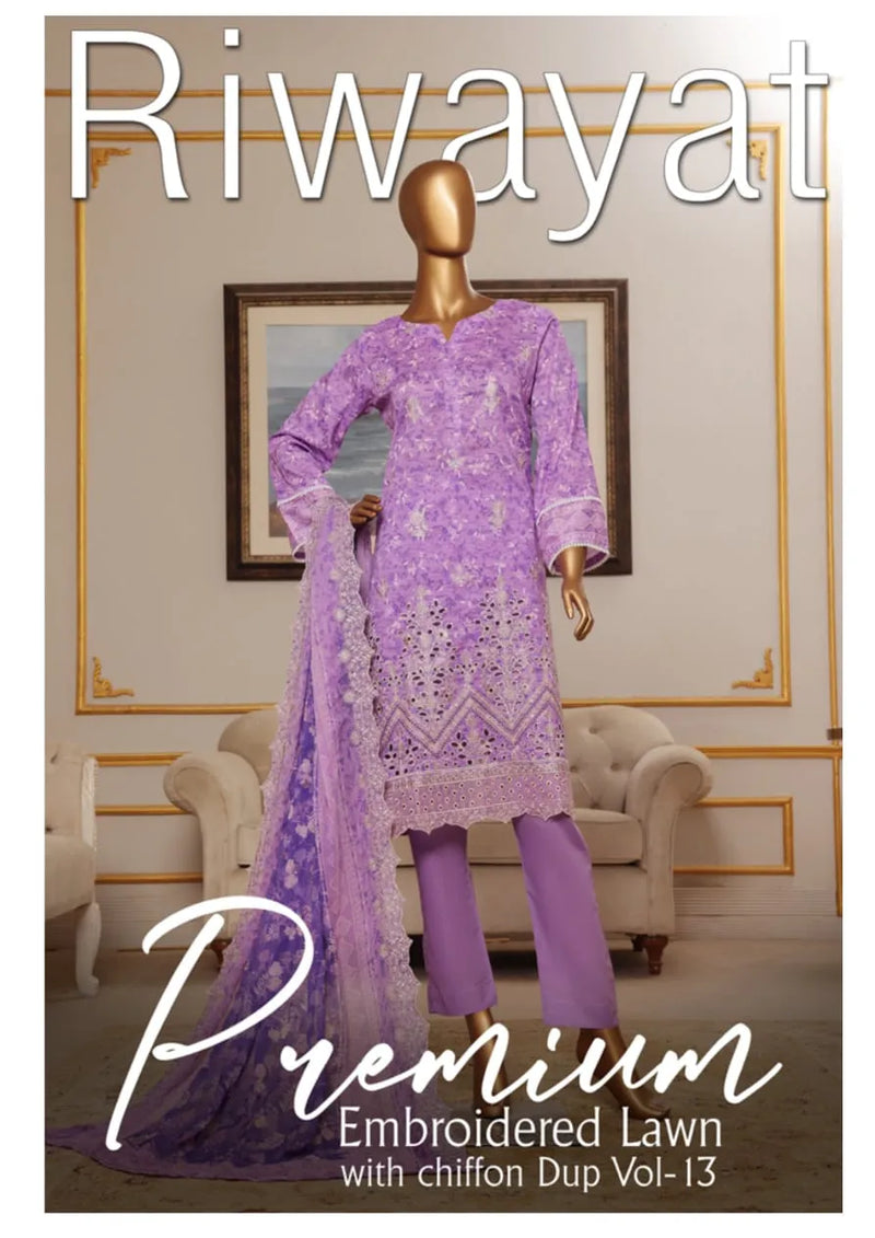 Riwayat Embroidered Lawn volume 13
