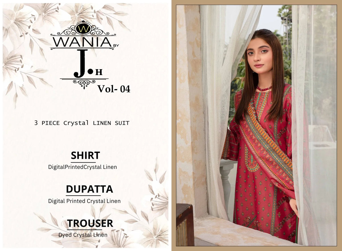 Wania by J.H Lawn Vol 4 Unstitched 3-Piece