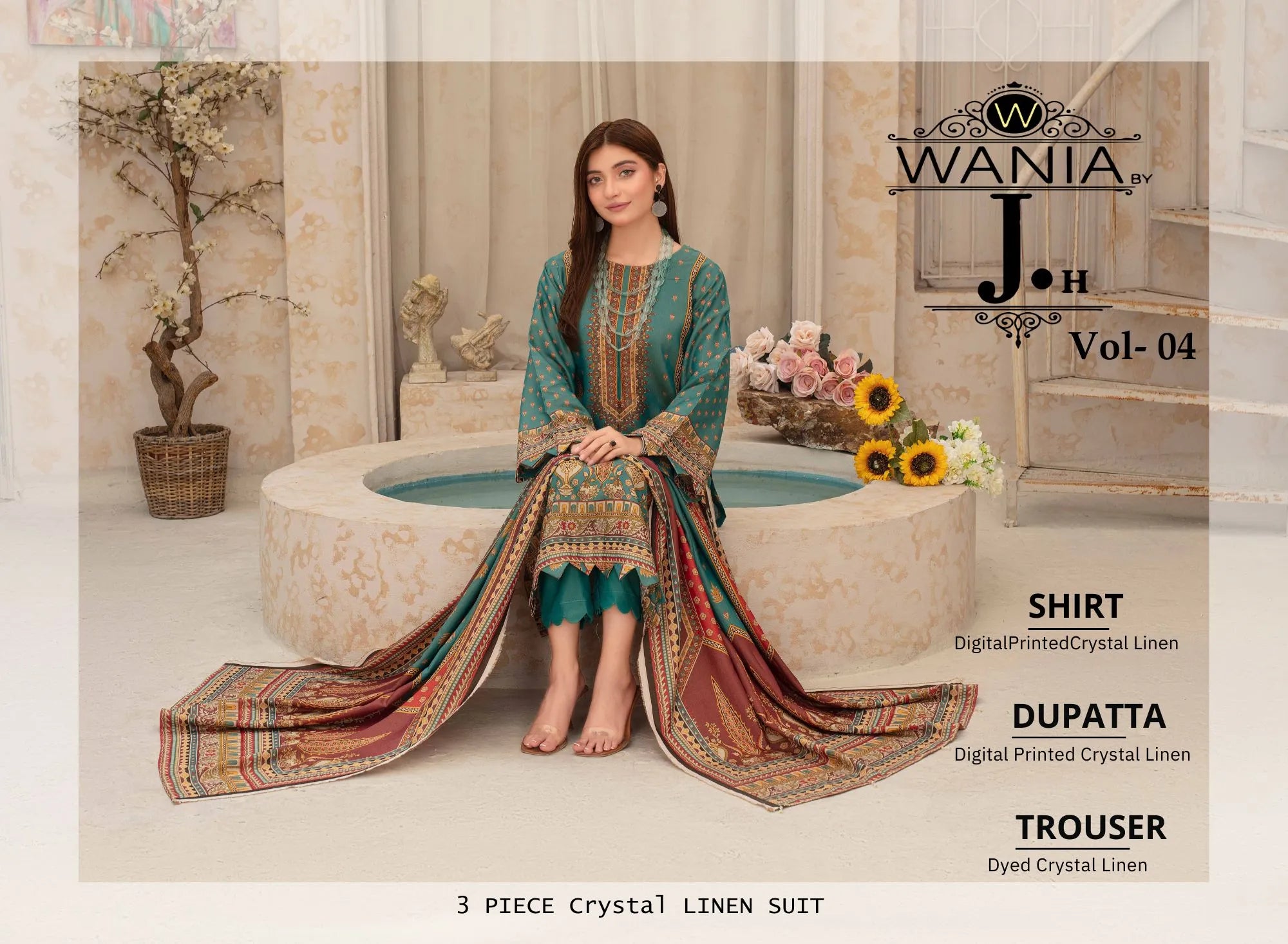 Wania by J.H Lawn Vol 4 Unstitched 3-Piece