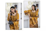 3-Piece Marooj Ethnic BanaDora Linen Printed Vol-01 2025