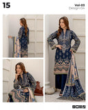 3-Piece Marooj Ethnic BanaDora Linen Printed Vol-03 2025