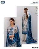 3-Piece Marooj Ethnic BanaDora Linen Printed Vol-03 2025