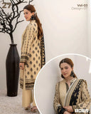 3-Piece Marooj Ethnic BanaDora Linen Printed Vol-03 2025