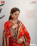 3-Piece Marooj Ethnic BanaDora Linen Printed Vol-03 2025