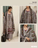 3-Piece Marooj Ethnic BanaDora Linen Printed Vol-02 2025