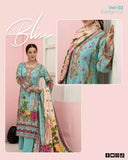 3-Piece Marooj Ethnic BanaDora Linen Printed Vol-02 2025